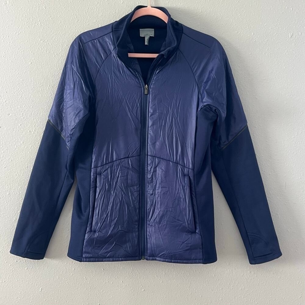 Athleta Rock Creek Jacket Blue Women's size M Athletic Gorpcore Hiking Travel